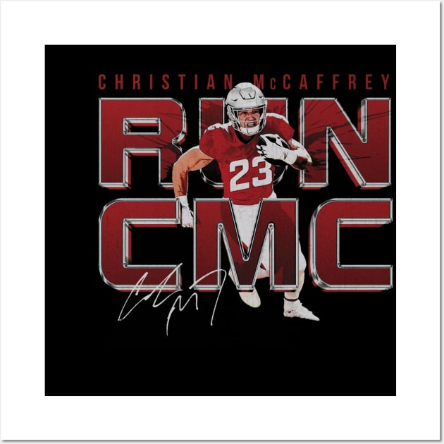 Christian McCaffrey San Francisco Run CMC Metal Wall Art by ClarityMacaws